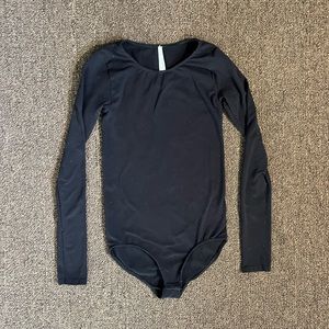 Black long sleeve bodysuit